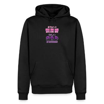 Yami Kawaii dans les rues triste dans les draps - Sweat à capuche Premium bio Homme - noir - Devant - Nico (187cm)