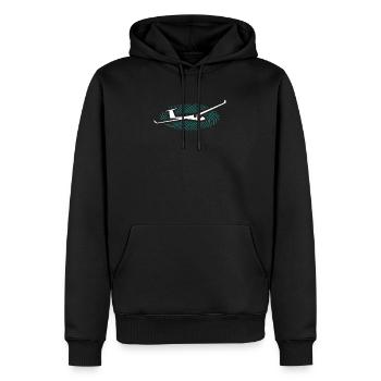 Segelflug - Männer Premium Bio Hoodie - Schwarz - Vorne - Nico (187cm)