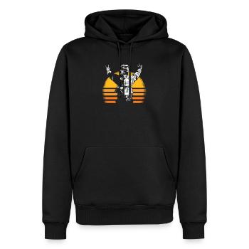 fire Department - Men’s Premium Organic Hoodie - black - Front - Nico (187cm)