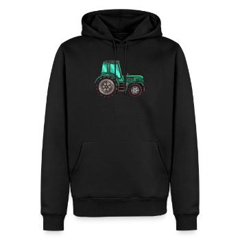 Traktor Traktoren - Männer Premium Bio Hoodie - Schwarz - Vorne - Nico (187cm)