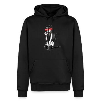 Waifu Anime Neko Queen - Männer Premium Bio Hoodie - Schwarz - Vorne - Nico (187cm)