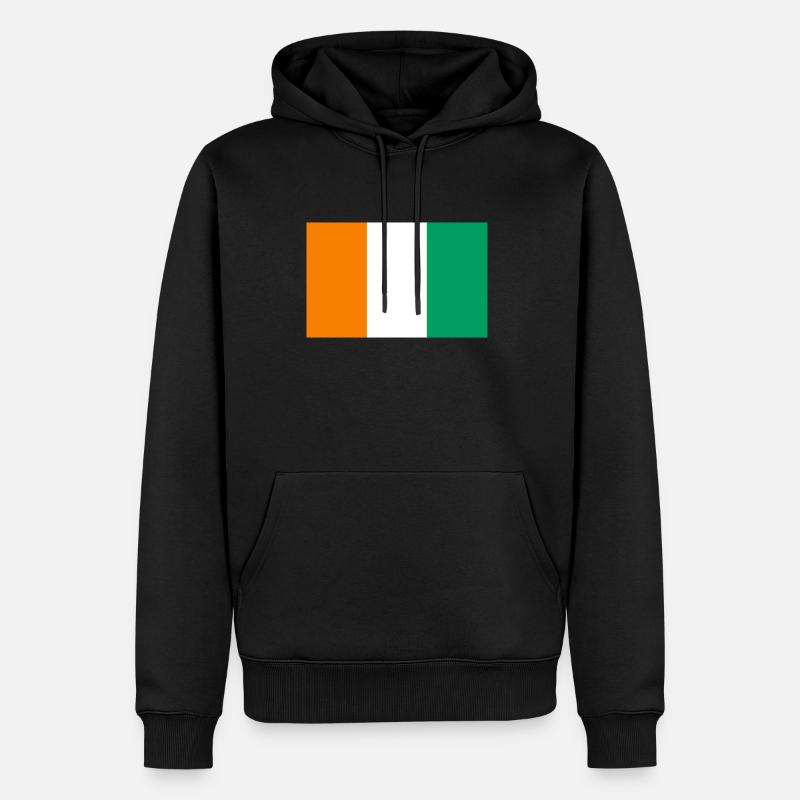 Idée cadeau drapeau Côte d'Ivoire - Sweat à capuche Premium bio Homme - noir