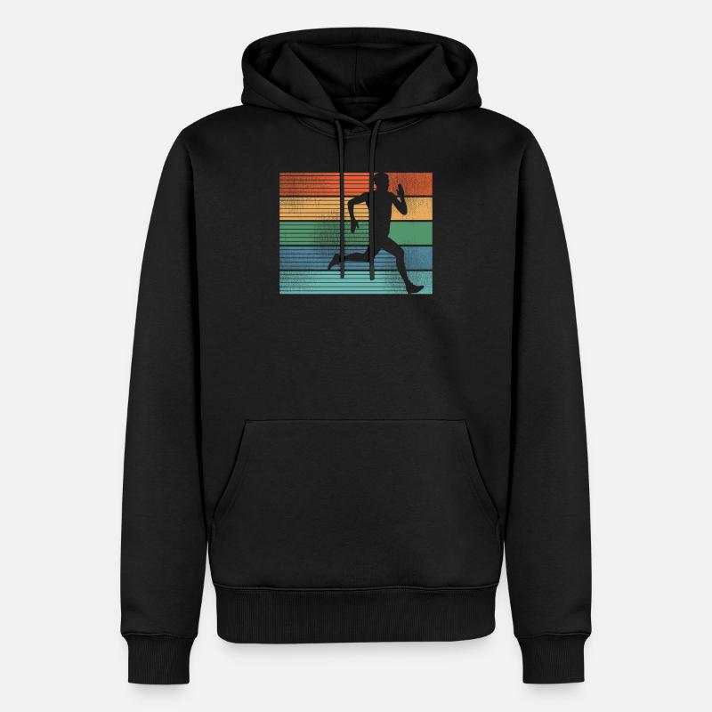 Running Jogging Running - Sweat à capuche Premium bio Homme - noir