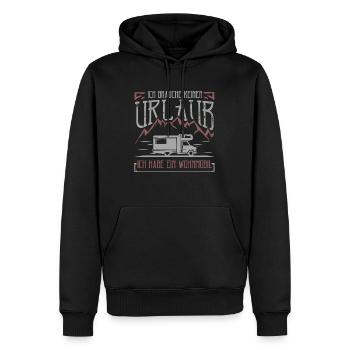Camping-car camping-car - Sweat à capuche Premium bio Homme - noir - Devant - Nico (187cm)