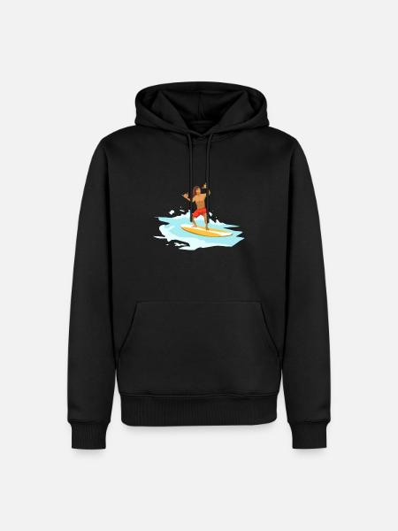Surfing surfing - Men’s Premium Organic Hoodie - black
