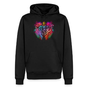 Infirmière Angel Wing - Sweat à capuche Premium bio Homme - noir - Devant - Nico (187cm)