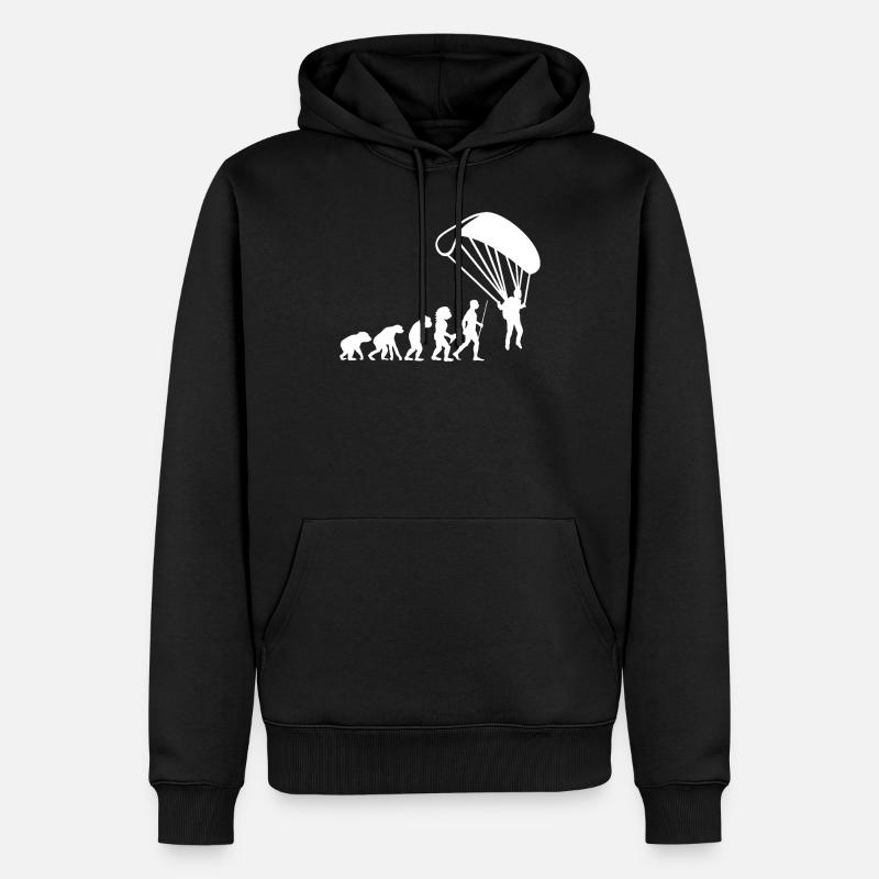 Skydive Evolution parachutist - Men’s Premium Organic Hoodie - black