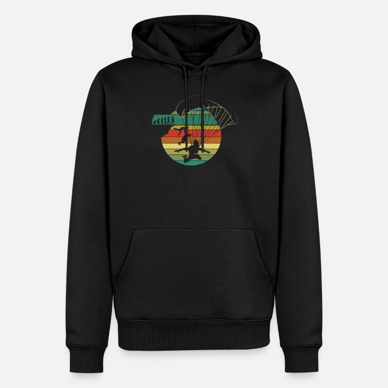 Fallschirm Springen Skydiving - Männer Premium Bio Hoodie - Schwarz