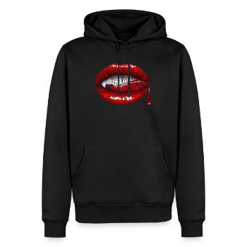 Swirly Fangs - Männer Premium Bio Hoodie - Schwarz - Vorne - Nico (187cm)