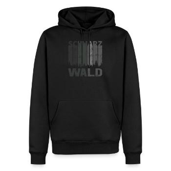 Retro Schwarzwald Wald Natur Schwaben Geschenk - Männer Premium Bio Hoodie - Schwarz - Vorne - Nico (187cm)