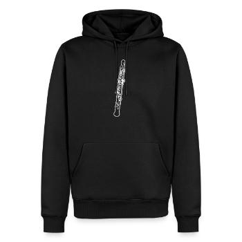Oboe - Männer Premium Bio Hoodie - Schwarz - Vorne - Nico (187cm)