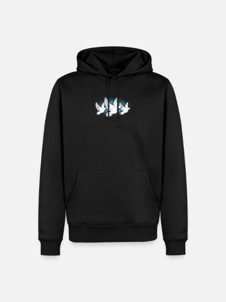 Pigeons - Men’s Premium Organic Hoodie - black