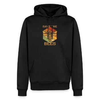 Save The Bees - Männer Premium Bio Hoodie - Schwarz - Vorne - Nico (187cm)