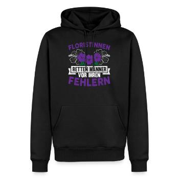 Floristinnen Florist - Männer Premium Bio Hoodie - Schwarz - Vorne - Nico (187cm)