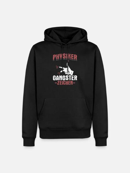 Physiker Gangster Zeichen Physik Wissenschaft - Männer Premium Bio Hoodie - Schwarz