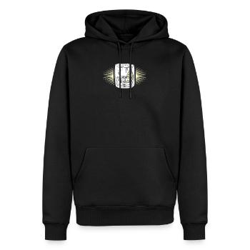 Gin - Sweat à capuche Premium bio Homme - noir - Devant - Nico (187cm)
