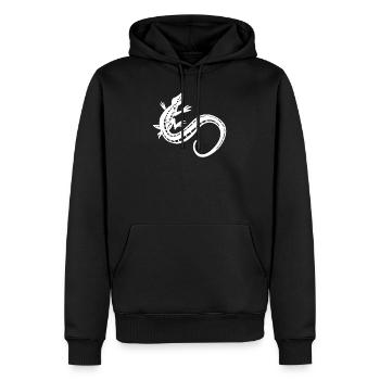 lizard - Men’s Premium Organic Hoodie - black - Front - Nico (187cm)