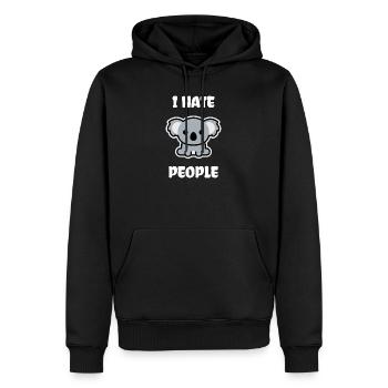 Koala Bear I Hate People - Sweat à capuche Premium bio Homme - noir - Devant - Nico (187cm)