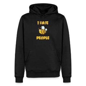 Lustige Biene - Männer Premium Bio Hoodie - Schwarz - Vorne - Nico (187cm)