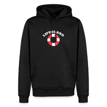 Nageur sauveteur - Sweat à capuche Premium bio Homme - noir - Devant - Nico (187cm)