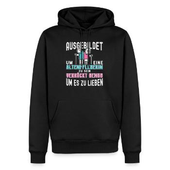 Altenpflegerin Altenpflegerin Altenpflegerin - Männer Premium Bio Hoodie - Schwarz - Vorne - Nico (187cm)