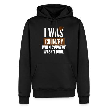 i was country when country wasnt cool - Männer Premium Bio Hoodie - Schwarz - Vorne - Nico (187cm)