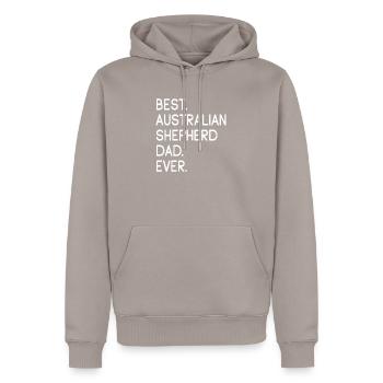 Australian Shepherd - Männer Premium Bio Hoodie - Taupe - Vorne - Nico (187cm)