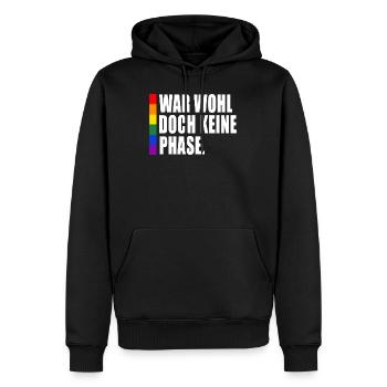 Keine Phase LGBT Gay Pride Coming Out CSD - Männer Premium Bio Hoodie - Schwarz - Vorne - Nico (187cm)