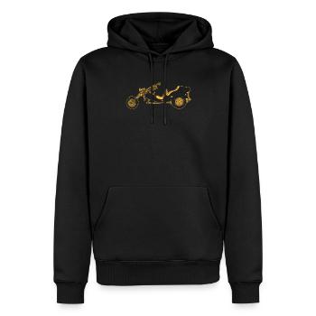 Trike - Sweat à capuche Premium bio Homme - noir - Devant - Nico (187cm)