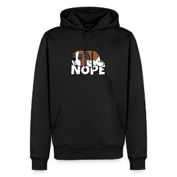 Chien Nope Saint Bernard - Sweat à capuche Premium bio Homme - noir - Devant - Nico (187cm)