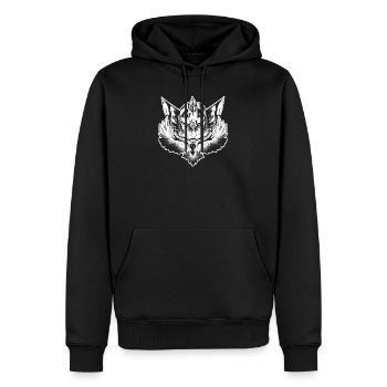 Wikinger - Männer Premium Bio Hoodie - Schwarz - Vorne - Nico (187cm)