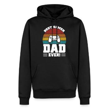 Gamer Dad Vatertag Papa Dad für Vater Geschenk - Männer Premium Bio Hoodie - Schwarz - Vorne - Nico (187cm)