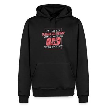 Triebfahrzeugführer Nichts Umsonst Zugführer Zug - Männer Premium Bio Hoodie - Schwarz - Vorne - Nico (187cm)