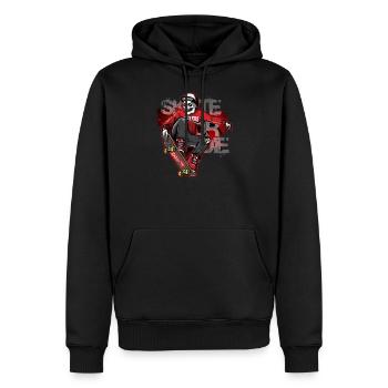 Skateboard Zombie - Men’s Premium Organic Hoodie - black - Front - Nico (187cm)