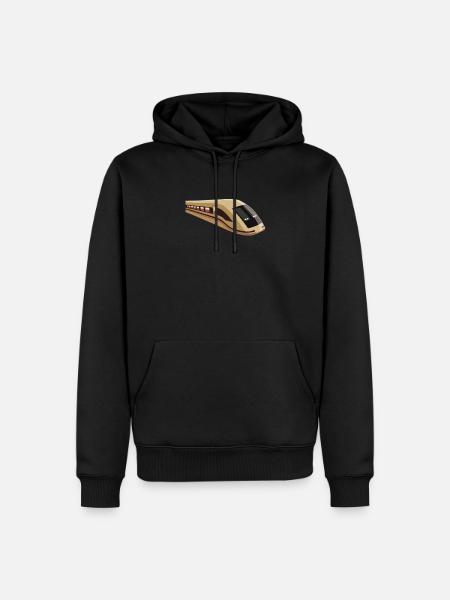 train - Sweat à capuche Premium bio Homme - noir