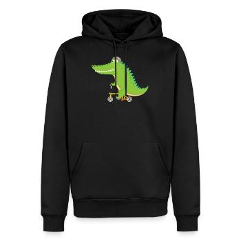 Crocodile - Crocodile - Cadeau d'anniversaire pour enfants - Sweat à capuche Premium bio Homme - noir - Devant - Nico (187cm)