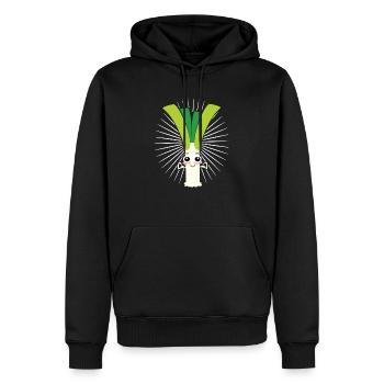 leek - Men’s Premium Organic Hoodie - black - Front - Nico (187cm)