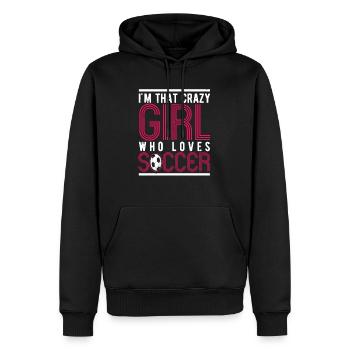 Soccer Girl Femmes Fan de football - Sweat à capuche Premium bio Homme - noir - Devant - Nico (187cm)