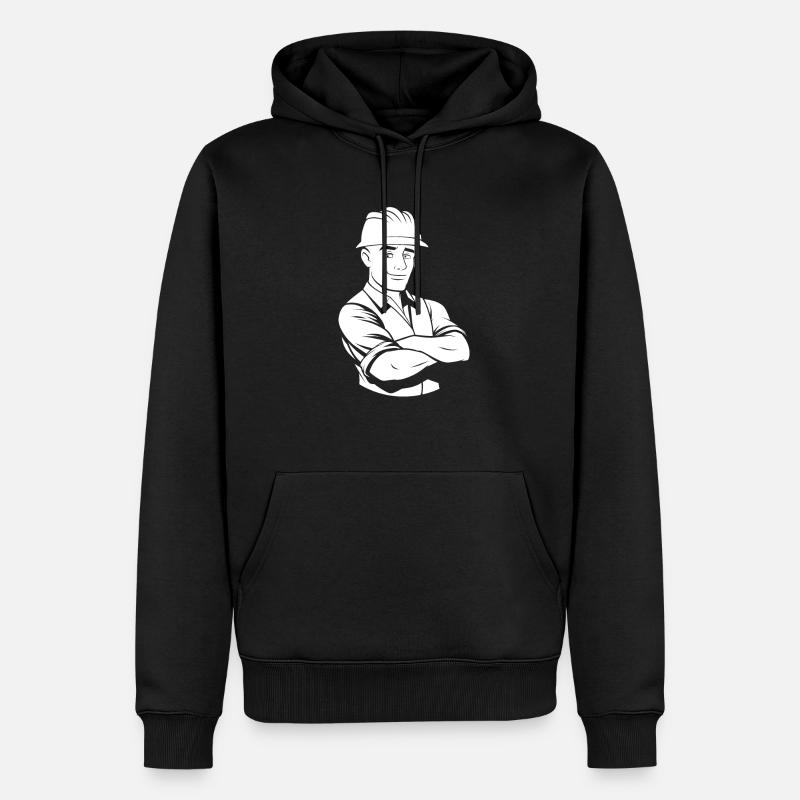 Bauleiter - Männer Premium Bio Hoodie - Schwarz