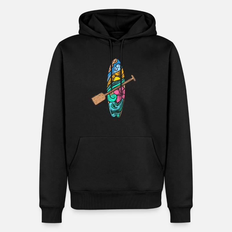 SUP Stand up paddle board - Sweat à capuche Premium bio Homme - noir