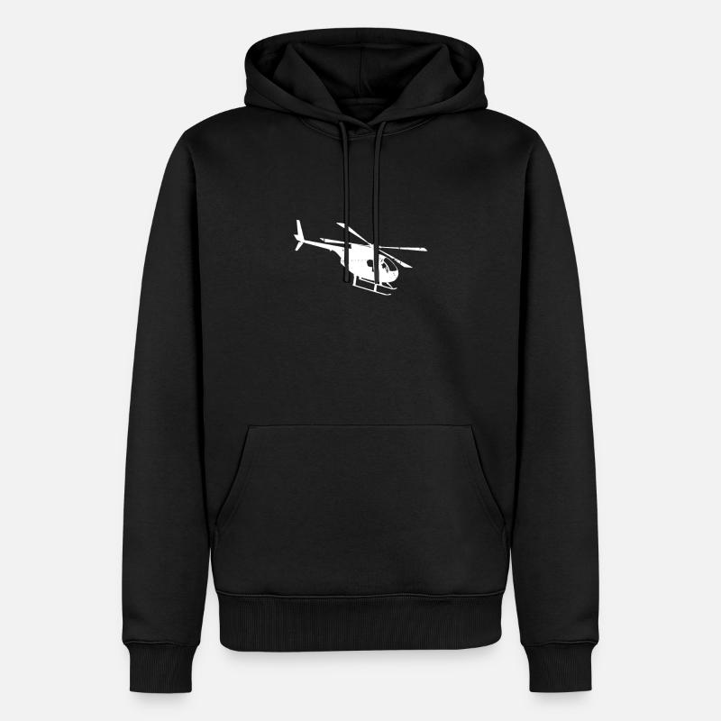 Helicopter - Männer Premium Bio Hoodie - Schwarz