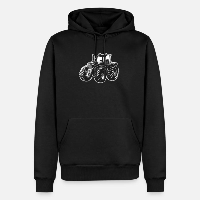 Traktor - Männer Premium Bio Hoodie - Schwarz