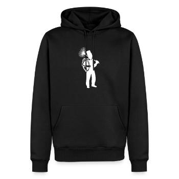 Schornsteinfeger - Männer Premium Bio Hoodie - Schwarz - Vorne - Nico (187cm)