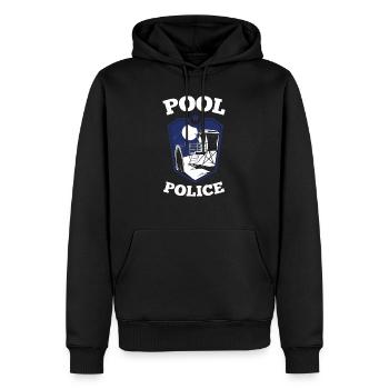 Piscine extérieure Police sauveteur sauveteur piscine extérieure - Sweat à capuche Premium bio Homme - noir - Devant - Nico (187cm)