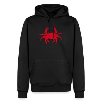 Krebs - Männer Premium Bio Hoodie - Schwarz - Vorne - Nico (187cm)