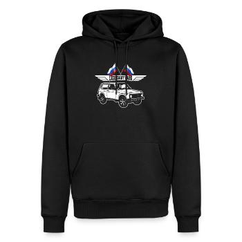 Lada Niva 4x4 Russia Auto - Männer Premium Bio Hoodie - Schwarz - Vorne - Nico (187cm)