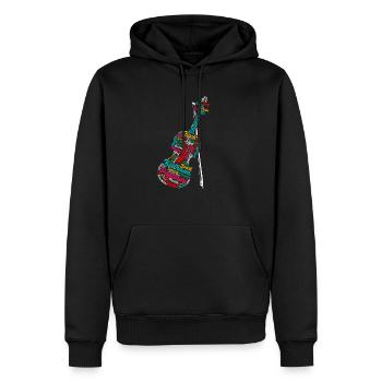 Compositeur classique Violon de musique classique - Sweat à capuche Premium bio Homme - noir - Devant - Nico (187cm)