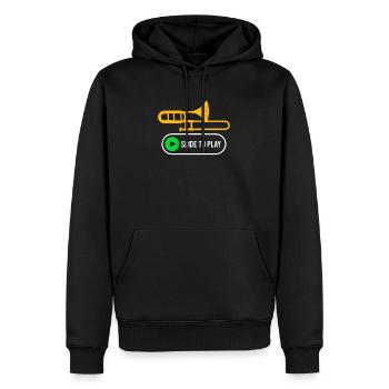 Trombone Instrument de musique en laiton pour jouer - Sweat à capuche Premium bio Homme - noir - Devant - Nico (187cm)