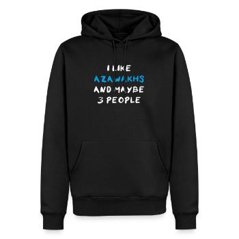 Azawakh - Sweat à capuche Premium bio Homme - noir - Devant - Nico (187cm)