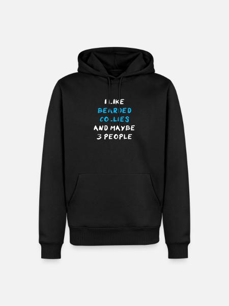 Bearded Collie - Men’s Premium Organic Hoodie - black